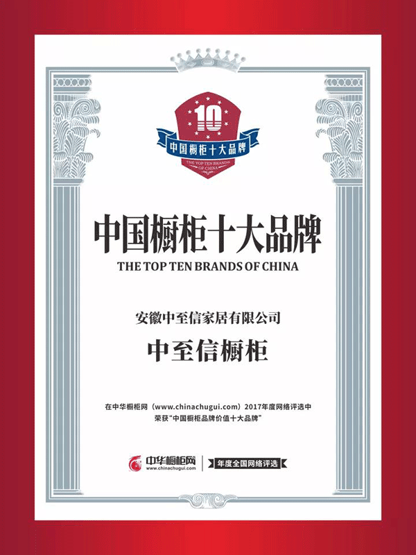 中至信斩获2018橱衣柜双料奖项